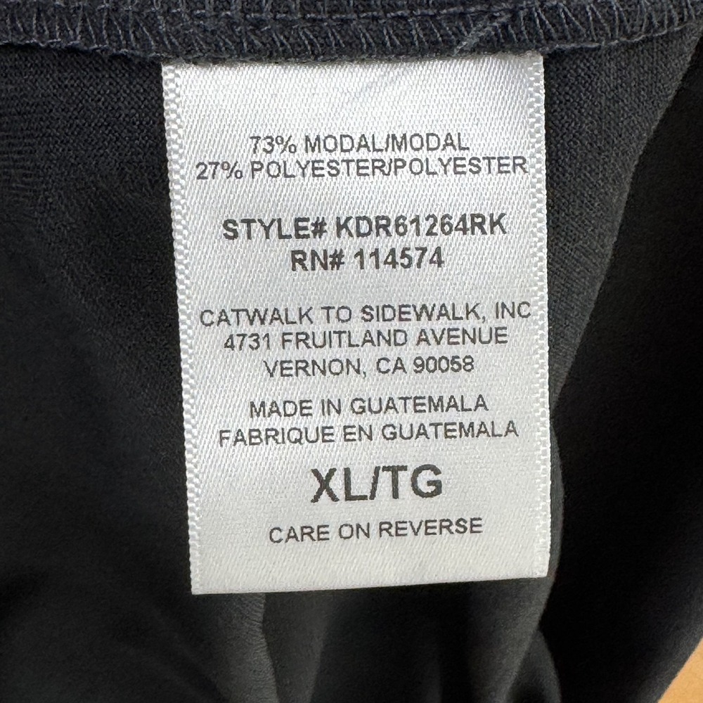 RO & DE Skirt Women's XL Gray Draped Asymmetrical Modal Midi Pull On Modern - Picture 5 of 9